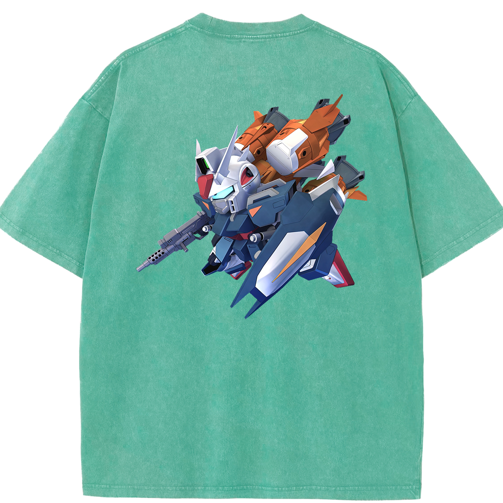 （画像用） 機動戦士ガンダム Mobile Suit Gundam 綿100% ヴィンテージ風 半袖Tシャツ（背面プリント）